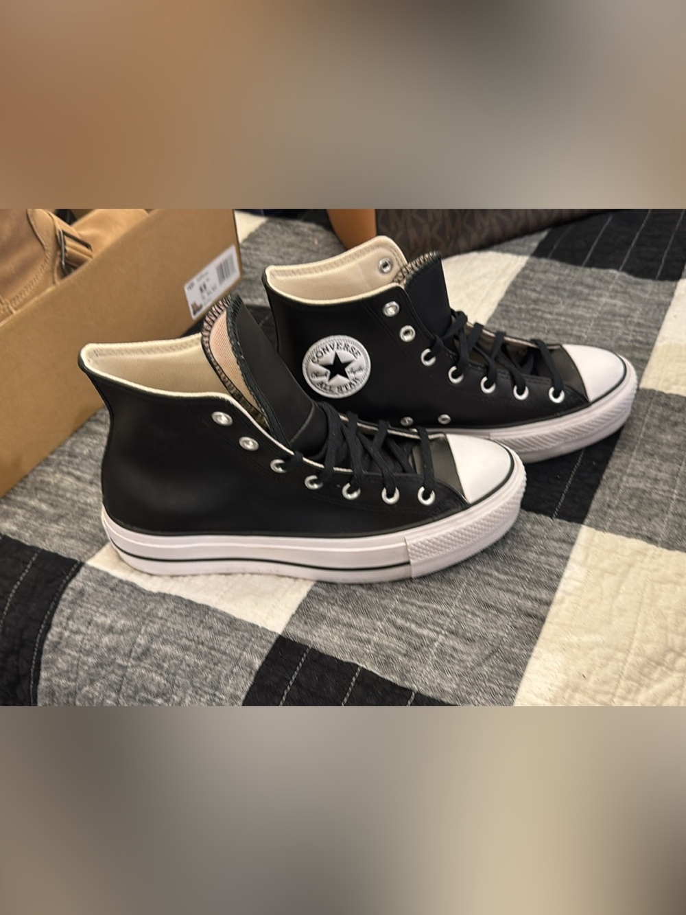 Converse High Top Sneakers in Black and White